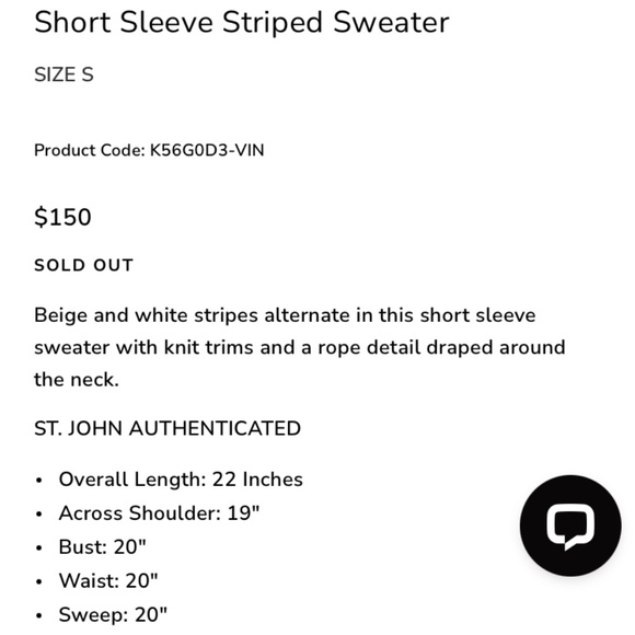 St. John Collection short sleeve striped sweater. Sz L - Picture 3 of 16